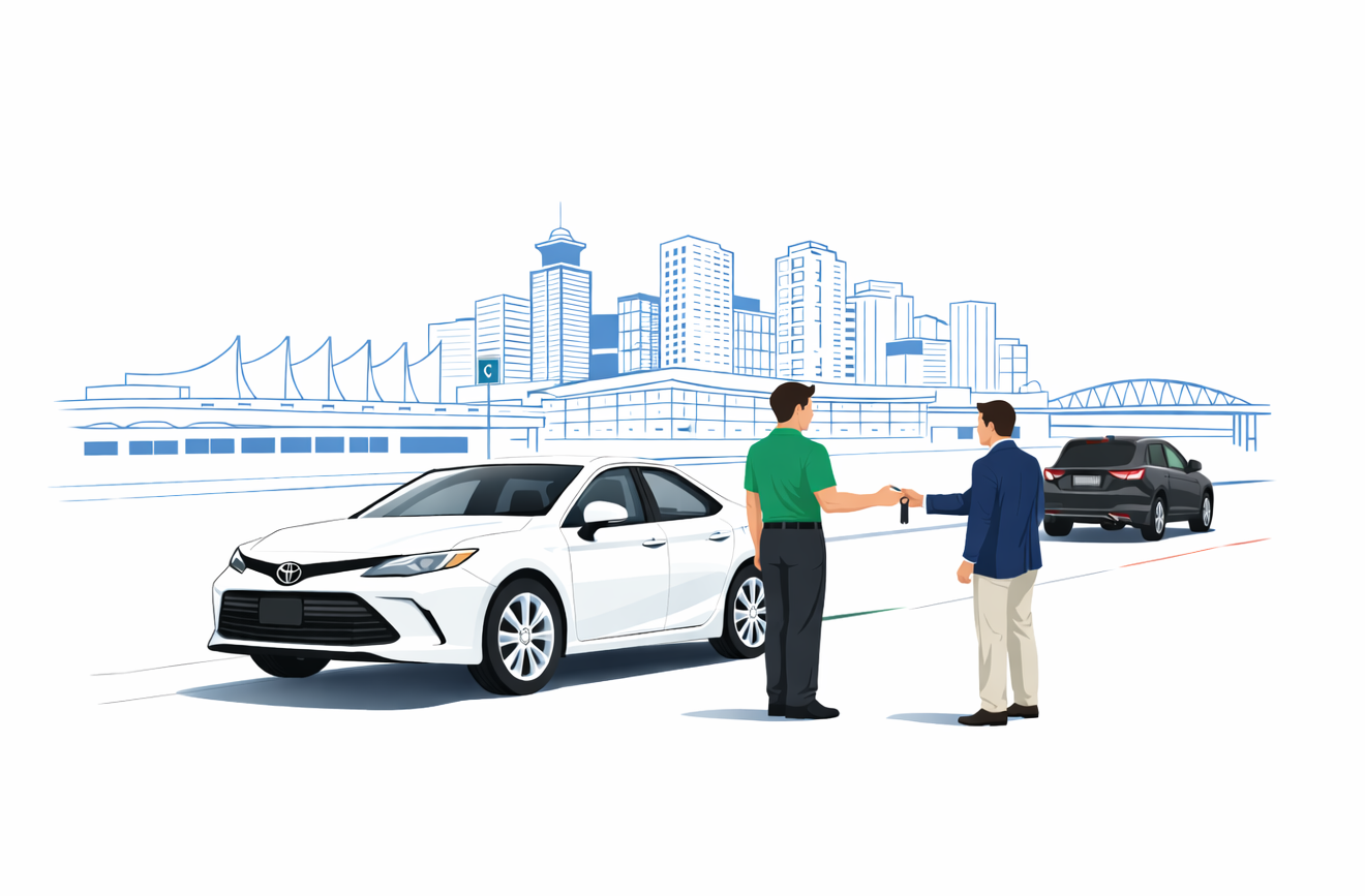 Car delivery service illustration